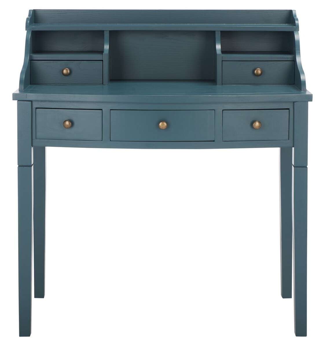 Safavieh Landon 5 Drawer Writing Desk - Slate Teal | Desks | Modishstore - 2