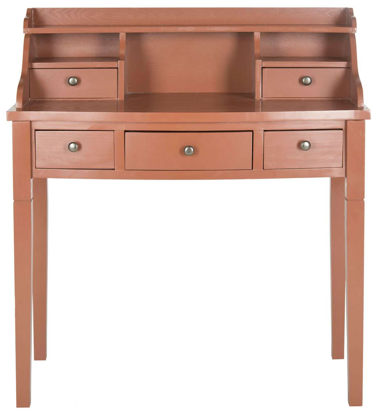 Safavieh Landon 5 Drawer Writing Desk - Henna Brown | Desks | Modishstore - 2