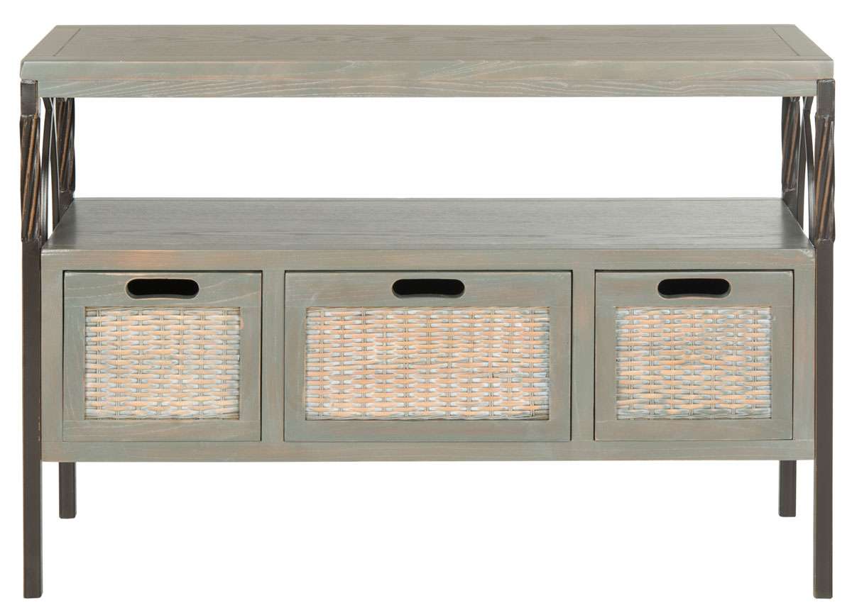 Safavieh Joshua 3 Drawer Console - Ash Gray | Console Tables | Modishstore - 2
