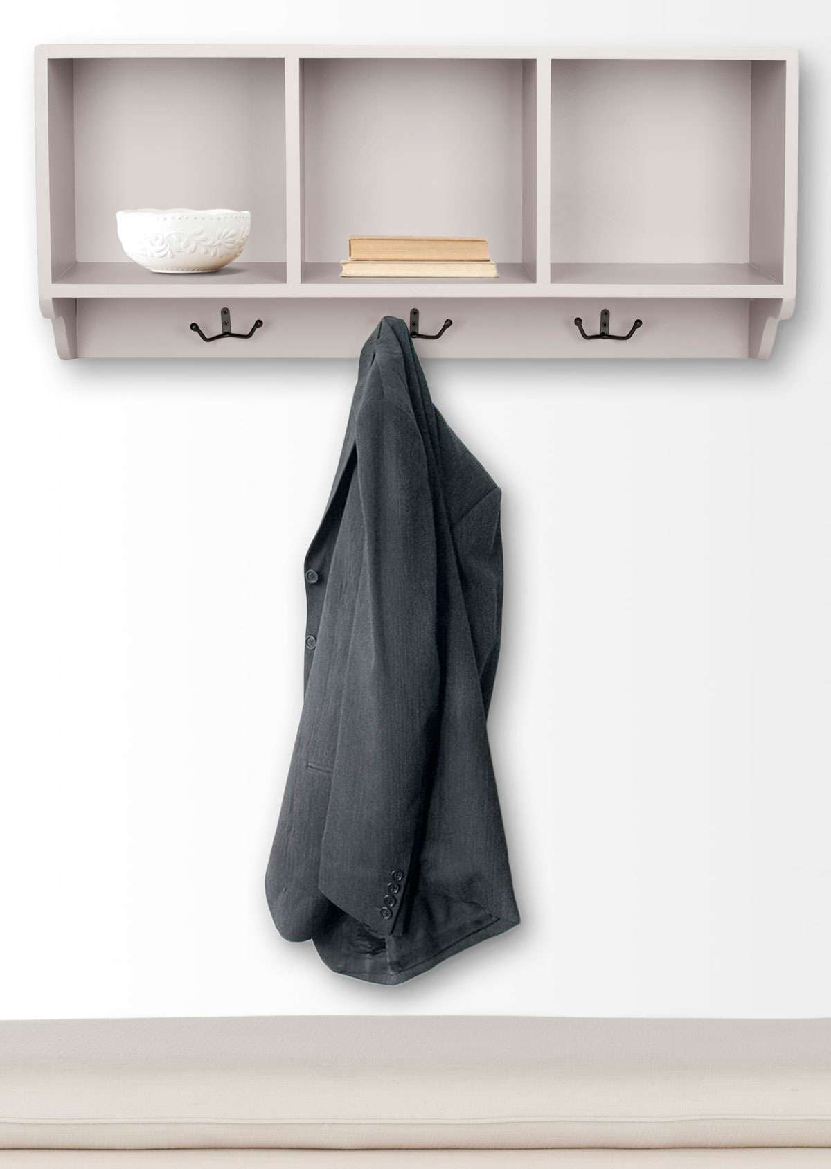 Safavieh Alice Wall Shelf With Storage Compartments - Gray | Shelves & Shelving Units | Modishstore - 3