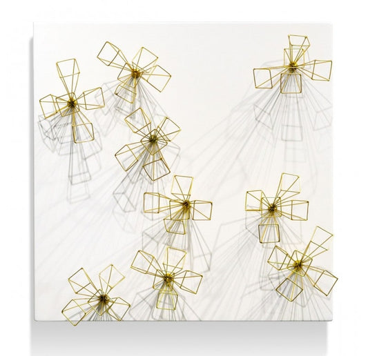 Wall Play Substrate, 'Brass Rays' by Gold Leaf Design Group | Wall Decor | Modishstore