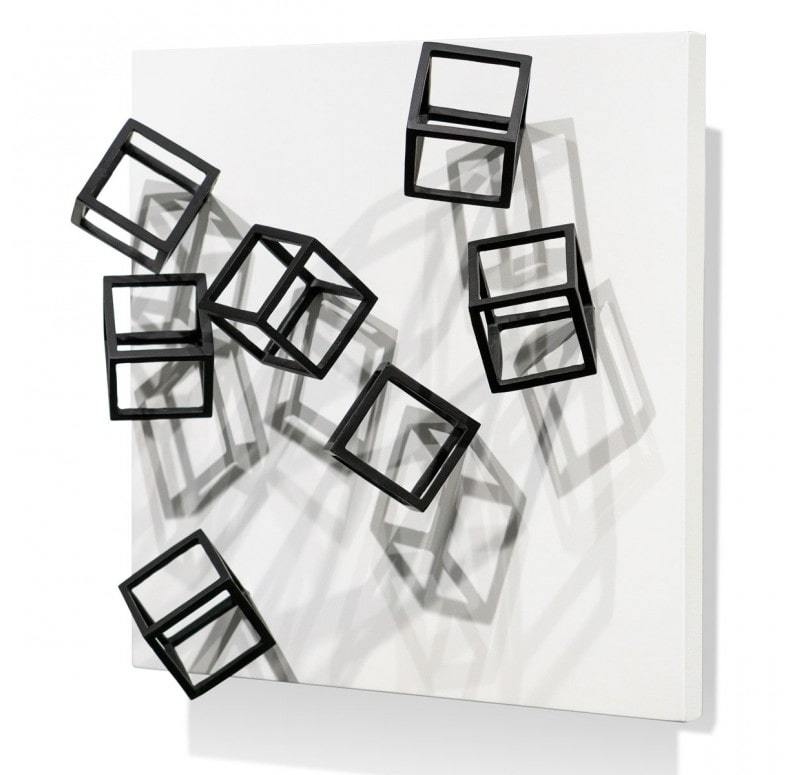 Wall Play Substrate, 'Black Cubical' by Gold Leaf Design Group | Wall Decor | Modishstore