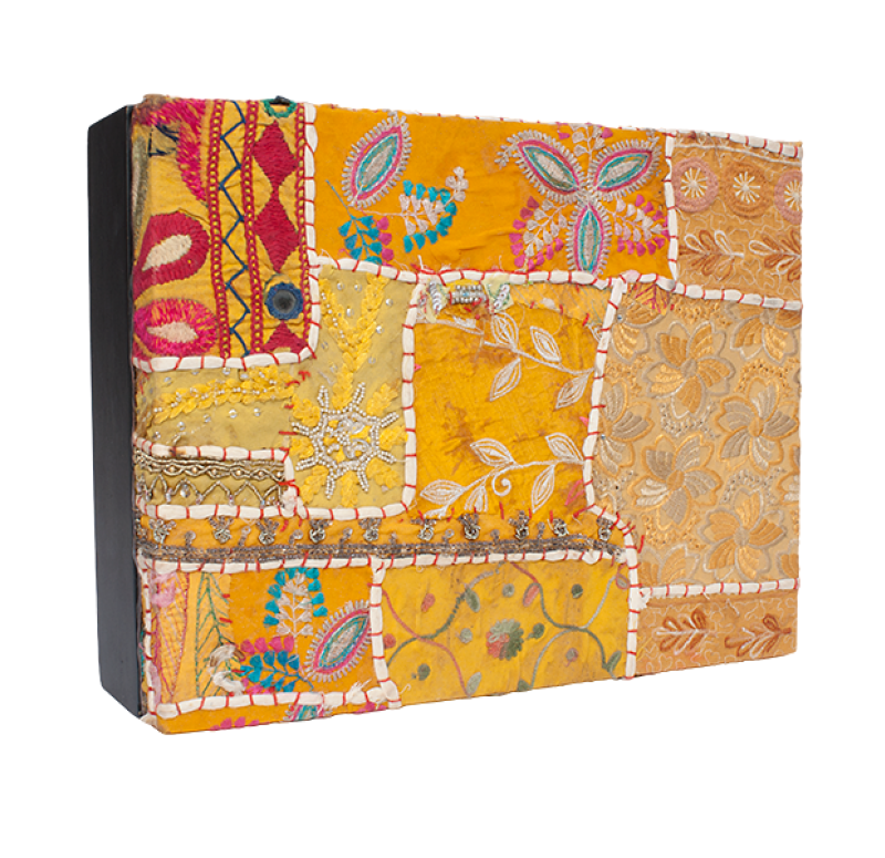 Gold Leaf Design Group Sari Art Boxes | Wall Decor | Modishstore-2
