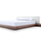 Modrest Opal Modern Walnut & White Platform Bed-5