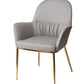 Modrest Blanton - Modern Grey Leatherette & Gold Accent Chair | Lounge Chairs | Modishstore