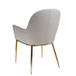 Modrest Blanton - Modern Grey Leatherette & Gold Accent Chair | Lounge Chairs | Modishstore - 3