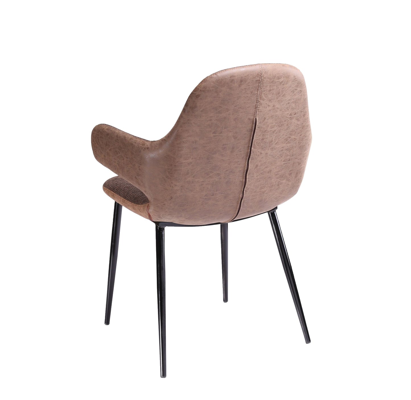 Modrest Bontura - Modern Brown Fabric & Leatherette Accent Chair | Lounge Chairs | Modishstore - 3