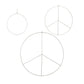 Peace Brass Wreath Set of 6 by Accent Decor | Garland & Wreath | Modishstore - 7