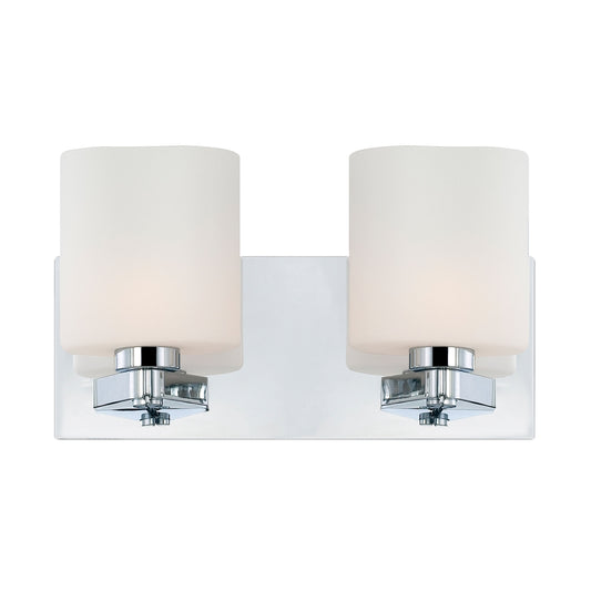 Embro 2-Light Vanity Lamp in Chrome with Oval White Opal Glass ELK Lighting | Vanity Light | Modishstore