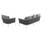 Modway Stance 2 Piece Outdoor Patio Aluminum Sectional Sofa Set-EEI-3164 | Outdoor Sofas, Loveseats & Sectionals | Modishstore-5