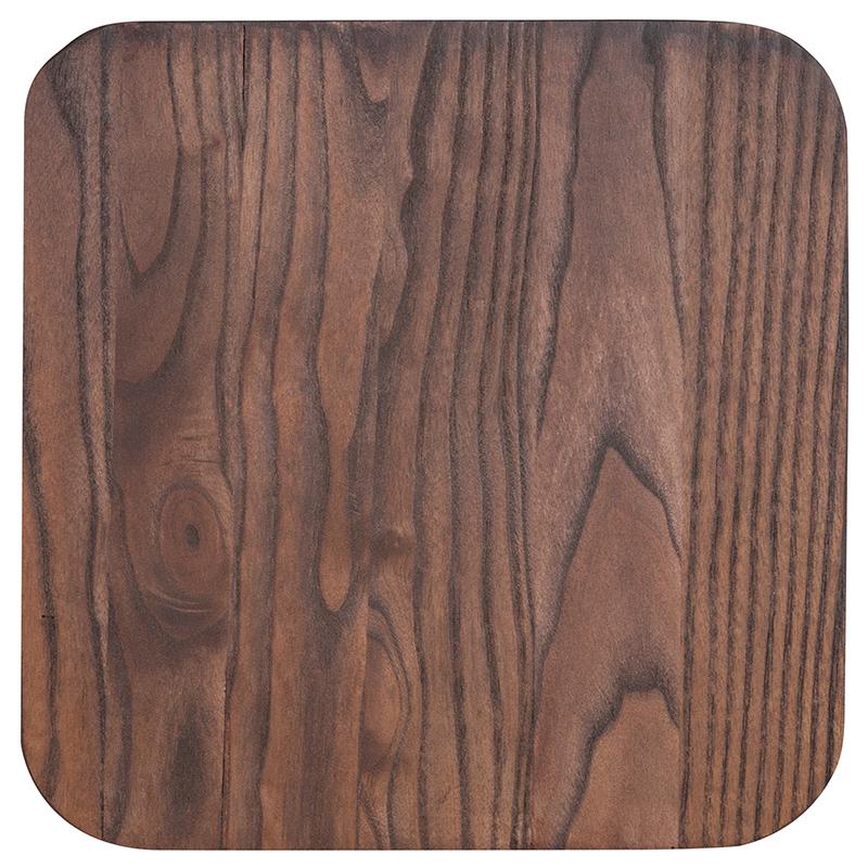 30" High Backless Red Metal Barstool With Square Wood Seat By Flash Furniture | Bar Stools | Modishstore - 4