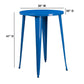 30'' Round Blue Metal Indoor-Outdoor Bar Height Table By Flash Furniture | Outdoor Tables | Modishstore - 2