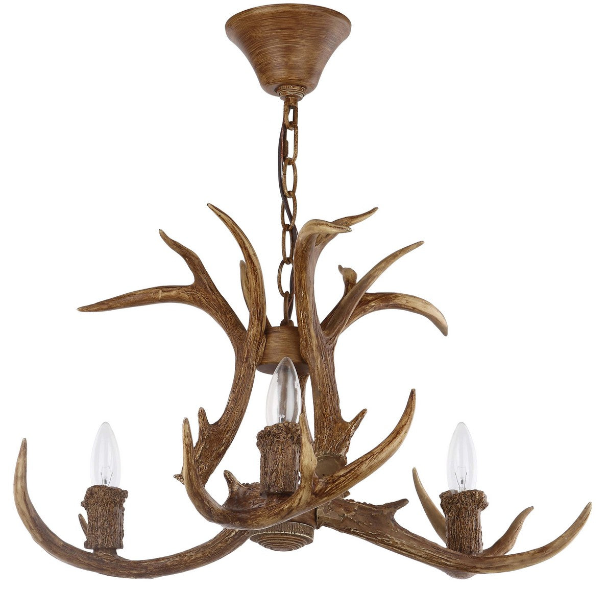 Safavieh Makani 21.5-Inch Dia Antler Chandelier - Brown | Chandeliers | Modishstore - 2
