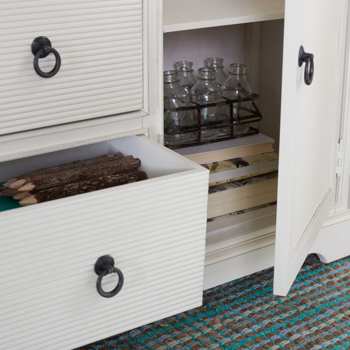 Safavieh Adiland 2Dr 3Drw Sideboard | Cabinets | Modishstore - 4