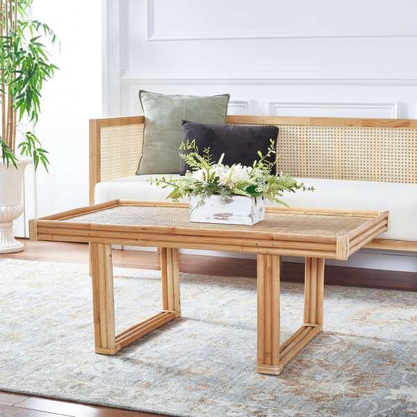 Safavieh Juri Rectangle Coffee Table - Natural | Coffee Tables | Modishstore - 4