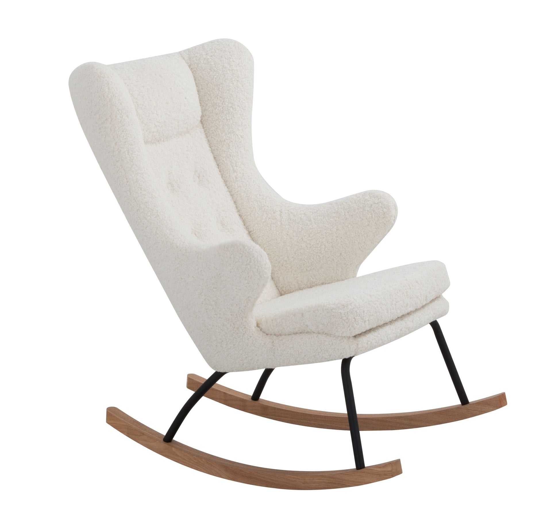 Modrest Colfax - Modern White Sheep Rocking Chair | Modishstore | Lounge Chairs