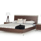 Nova Domus Conner Modern Dark Walnut & Faux Concrete Bed | Modishstore | Beds