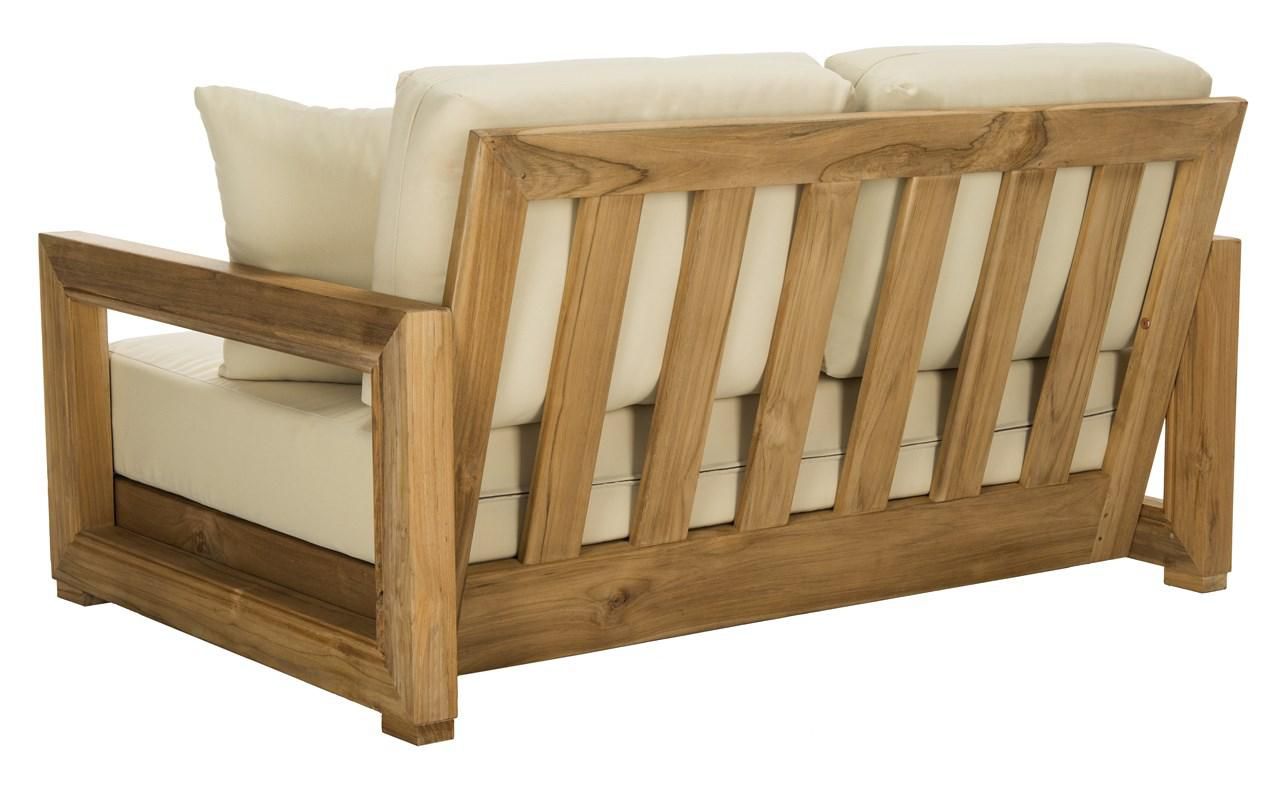 Safavieh Montford 2-Seat Bench - Teak Brown | Outdoor Sofas, Loveseats & Sectionals | Modishstore - 5