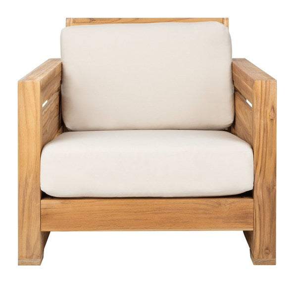 Safavieh Guadeloupe Teak Club Chair | Outdoor Chairs | Modishstore - 5