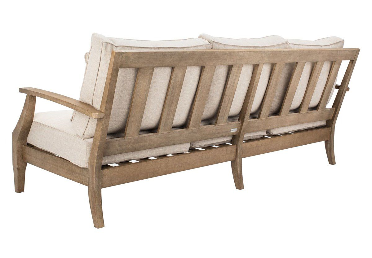 Safavieh Martinique Wood Patio Sofa - Natural | Outdoor Sofas, Loveseats & Sectionals | Modishstore - 5