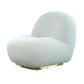 Modrest Crestone - Modern White Sherpa Accent Chair | Lounge Chairs | Modishstore