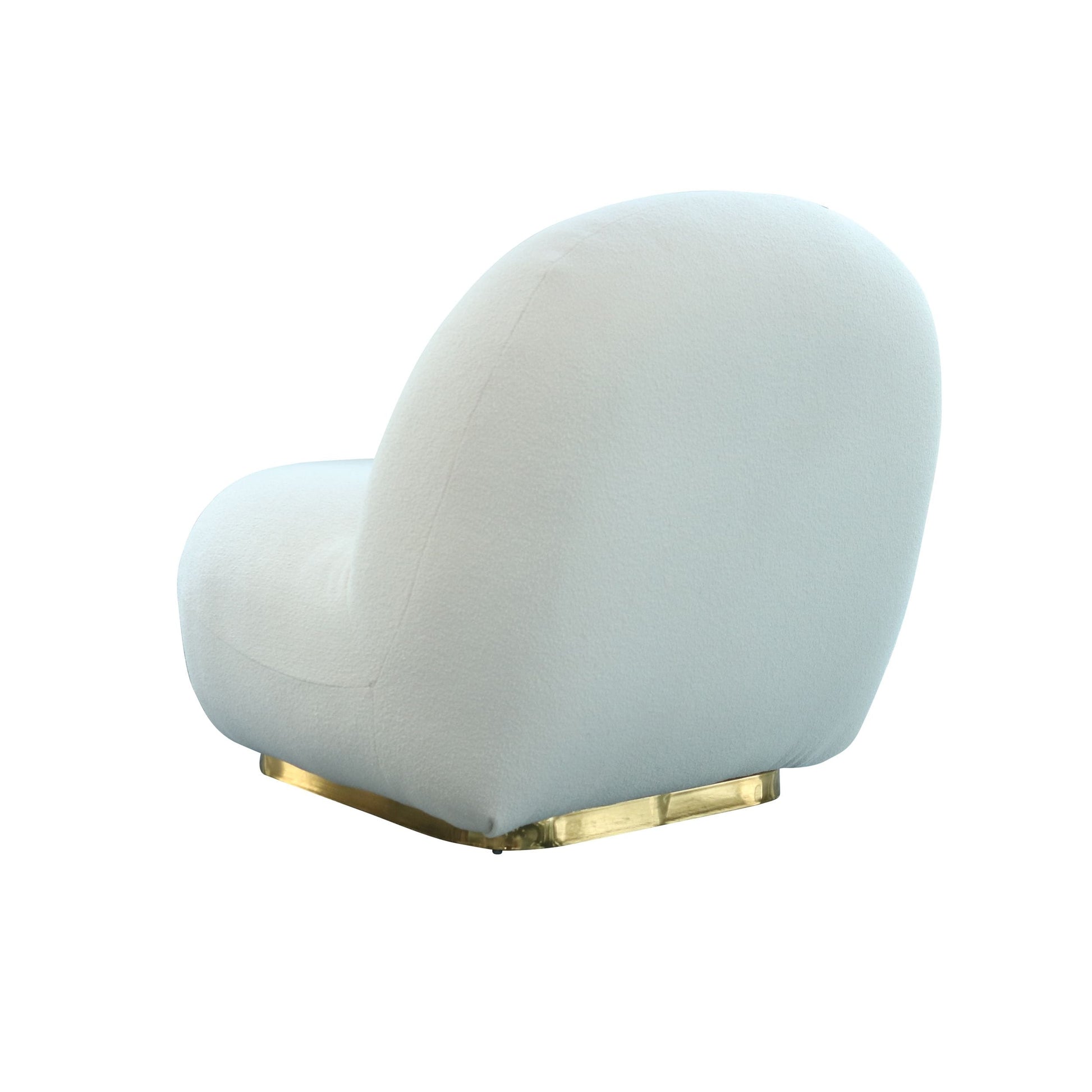 Modrest Crestone - Modern White Sherpa Accent Chair | Lounge Chairs | Modishstore - 3