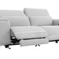 Divani Casa Cyprus - Contemporary Grey Fabric 3-Seater Sofa w/ Electric Recliners-3
