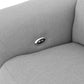 Divani Casa Cyprus - Contemporary Grey Fabric 3-Seater Sofa w/ Electric Recliners-5
