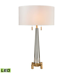 Dimond Lighting Bedford Solid Crystal Table Lamp in Aged Brass