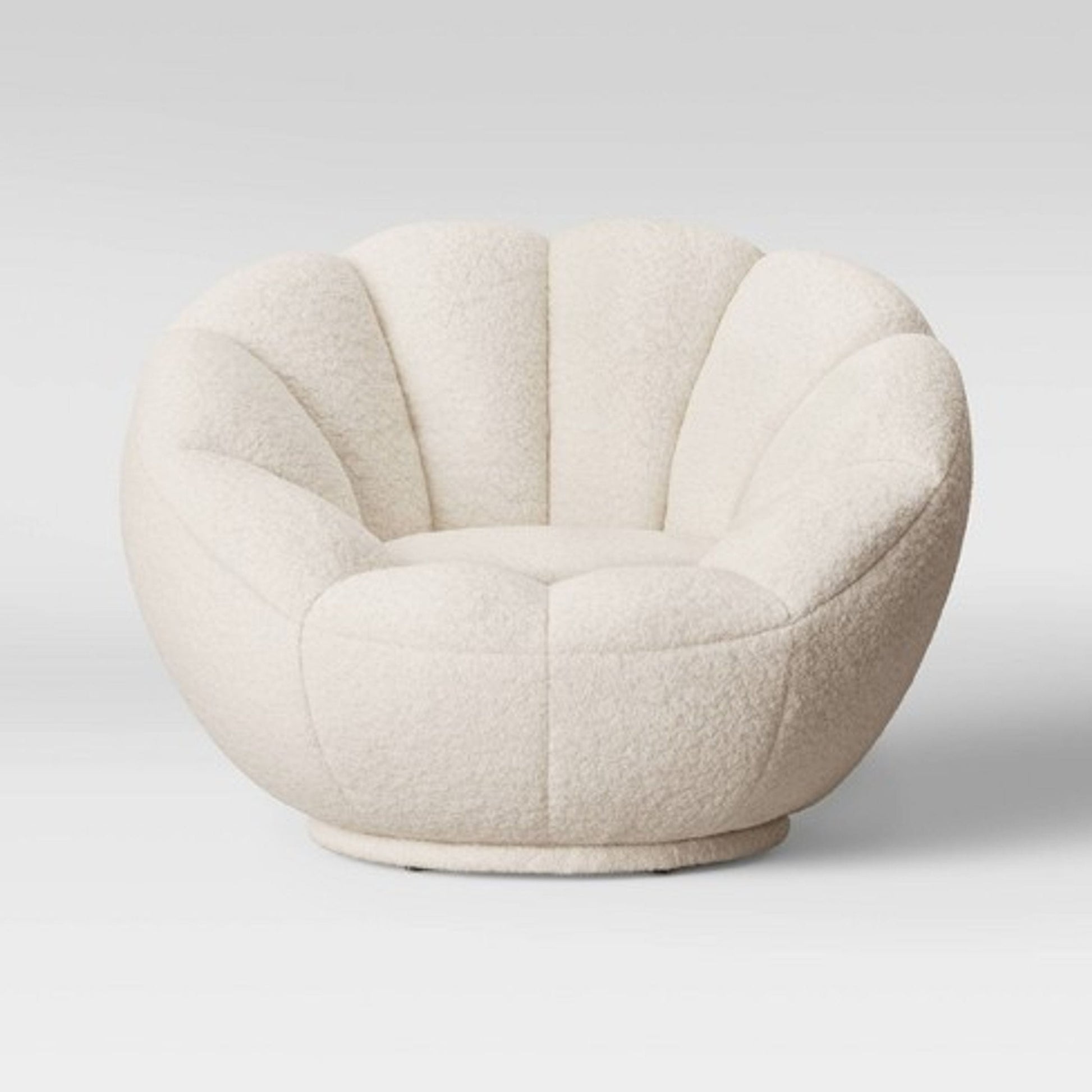 Modrest Dacano - White Sherpa Accent Chair | Lounge Chairs | Modishstore - 2