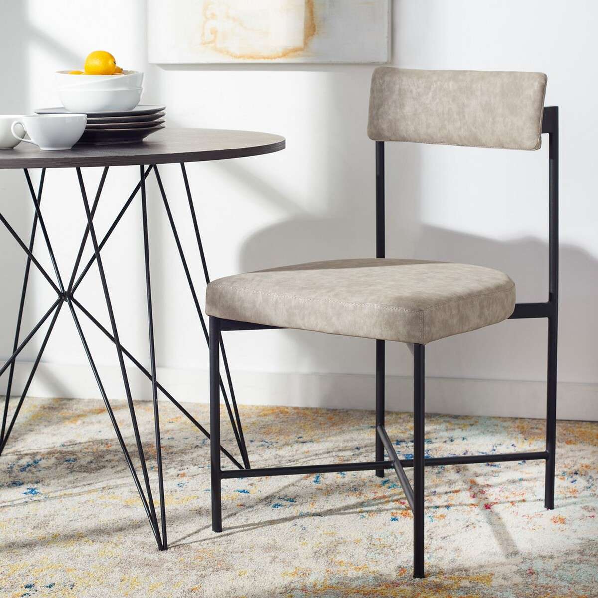 Safavieh Archer Dining Chairs Set Of 2 - Light Gray | Dining Chairs | Modishstore - 4