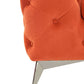 Divani Casa Delilah - Modern Orange Fabric Chair-5
