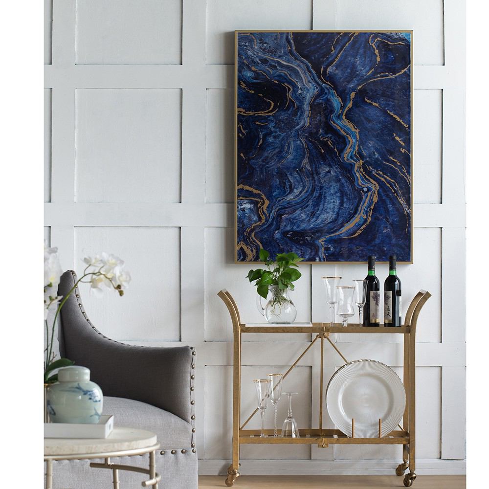 A&B Home Cleo Golden Serving Cart - 2