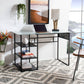 Safavieh Xyla 3 Shelf Glass Top Desk | Desks |  Modishstore  - 2