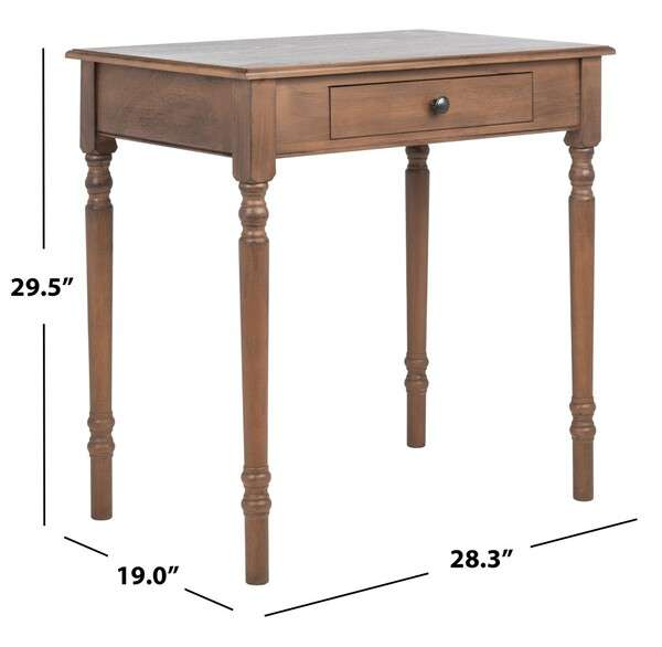 Safavieh Arina 1 Drawer Desk - Brown | Desks | Modishstore - 4