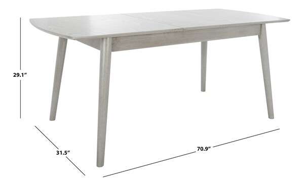 Safavieh Kay Extension Dining Table - Gray | Dining Tables | Modishstore - 4