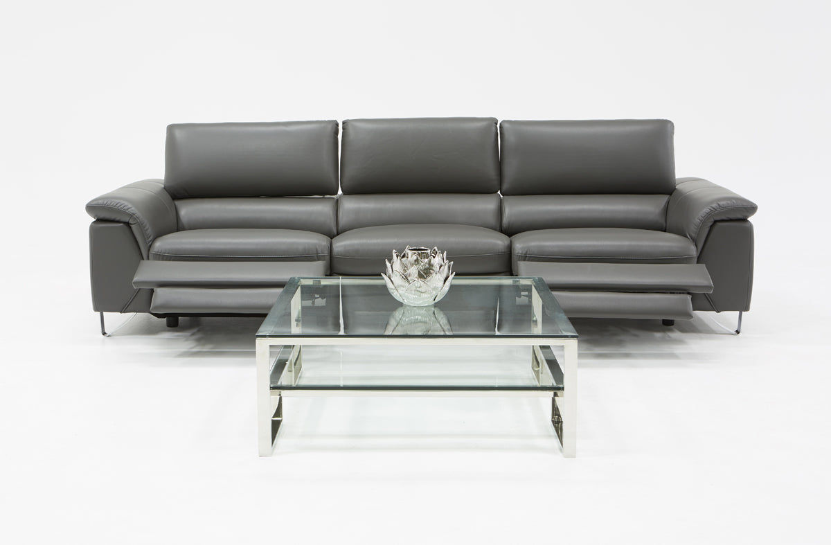 Divani Casa Maine Modern Grey Eco-Leather Sofa w/ Electric Recliners | Sofas | Modishstore - 3