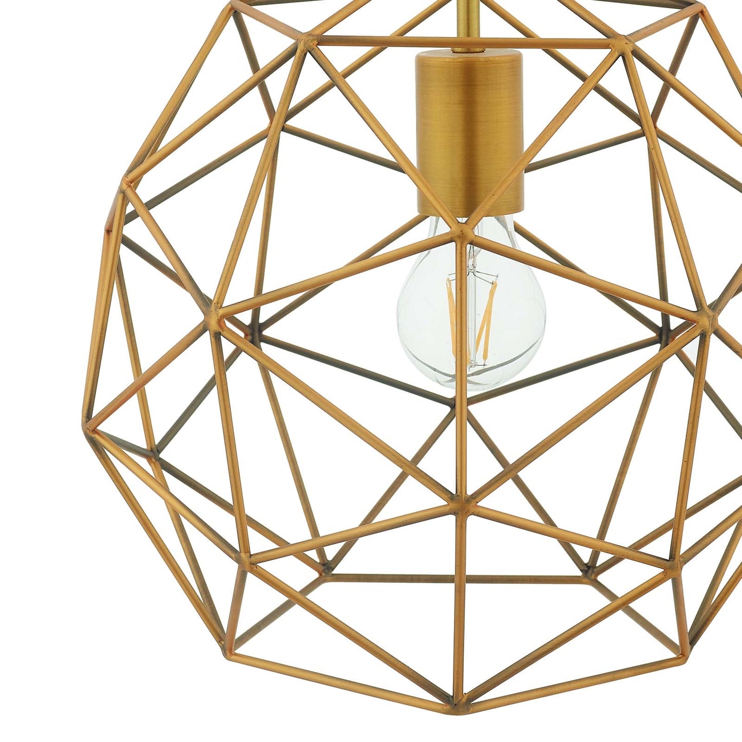 Rarity Geometric Decagon-Shaped Brass Pendant Light By Modway - EEI-2911 | Pendant Lamps | Modishstore - 4