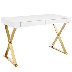 Modway Sector Office Desk in White Gold - EEI-3030 | Desks | Modishstore - 4