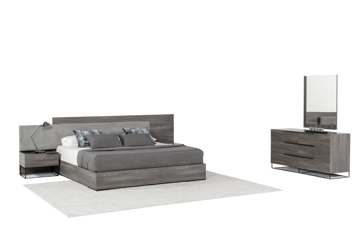 Nova Domus Enzo Italian Modern Grey Oak & Fabric Bedroom Set-3