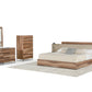 Nova Domus Matteo Italian Modern Walnut & Fabric Bedroom Set | Bedroom Sets | Modishstore - 3