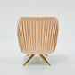 Divani Casa Abigail Modern Peach Velvet Swivel Accent Chair-2