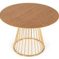 Vig Furniture Modrest Holly Modern Ash & Gold Round Dining Table | Modishstore | Dining Tables-4
