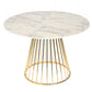 Vig Furniture Modrest Holly Modern Ash & Gold Round Dining Table | Modishstore | Dining Tables-11