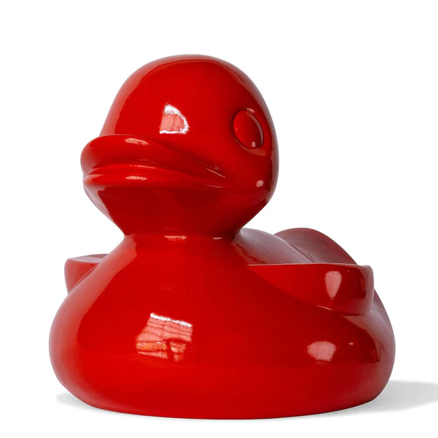 Fiberglass Duck Indore Sculpture, Red By Gold Leaf Design Group | Animals & Pets | Modishstore - 6