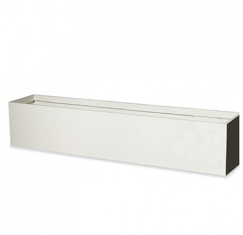 Fiberglass: Linear Planter, Satin White, 60"L by Gold Leaf Design Group | Outdoor Planters, Troughs & Cachepots | Modishstore