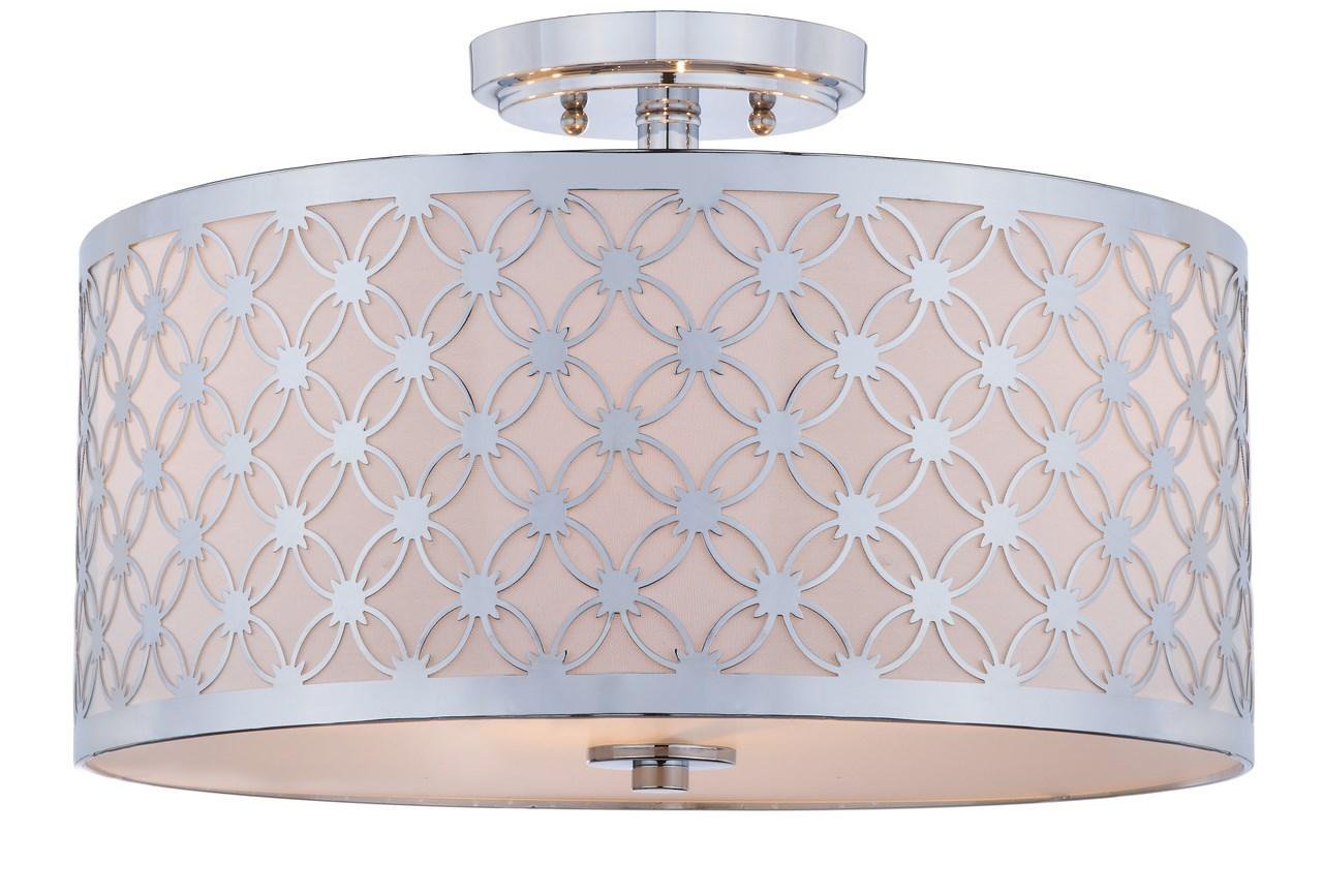 Safavieh Hutch 3 Light 16-Inch Dia Chrome Flush Mount - Chrome | Ceiling Lamps | Modishstore - 3