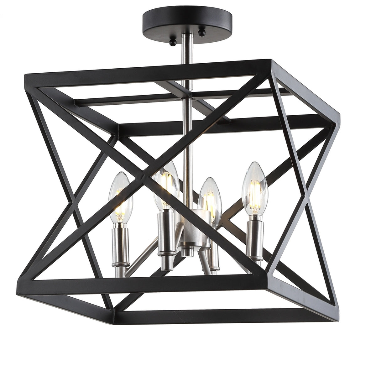 Safavieh Matias Flush Mount - Black | Ceiling Lamps | Modishstore - 3