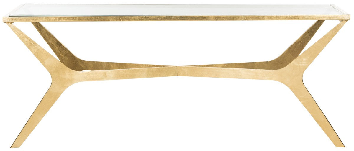 Safavieh Edythe Gold Leaf Coffee Table | Coffee Tables | Modishstore - 1