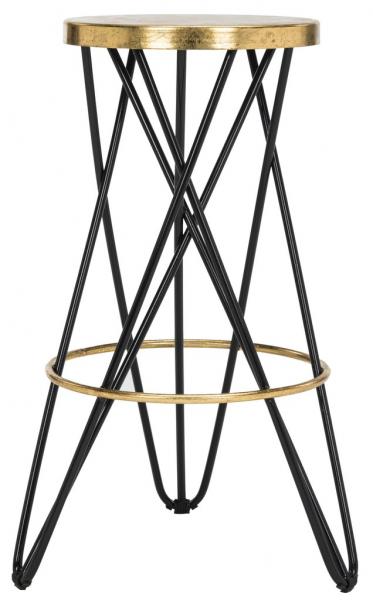 Safavieh Lorna Gold Leaf Bar Stool | Bar Stools | Modishstore - 4